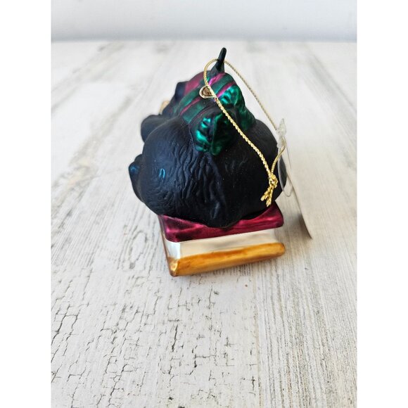 Kohls bear sled glass ornament Xmas tree tabbogon - Picture 5 of 7